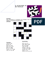 Crucigrama Ecuaciones PDF