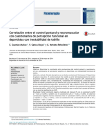 2015 Correlación Entre El Control Postural y Neuromuscular Con Cuestionarios de Percepción Funcional en Deportistas Con Inestabilidad de Tobillo