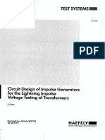 Circuit Design of Impulse Generators For The Lightning Impulse Voltage Testing of Transformers