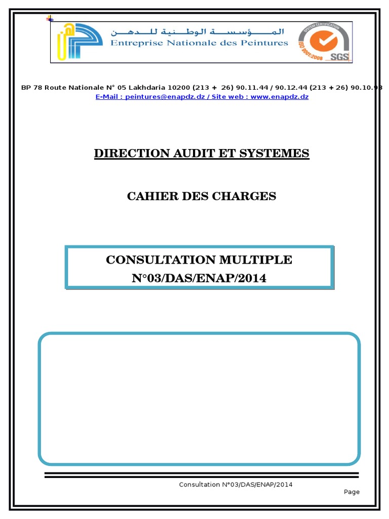 Page De Garde Diapo Cahier Des Charges Cahier Des Charges GED Consultation 03_DAS_2014 | Serveur (Informatique