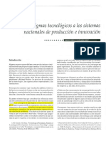 De Los Paradigmas Tecnológicos A Los Sistemas Nacionales de Producción e Innovación