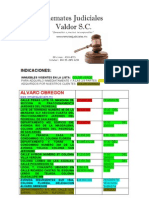 Lista de Inmuebles en Remate Judicial de Valdor S.C.