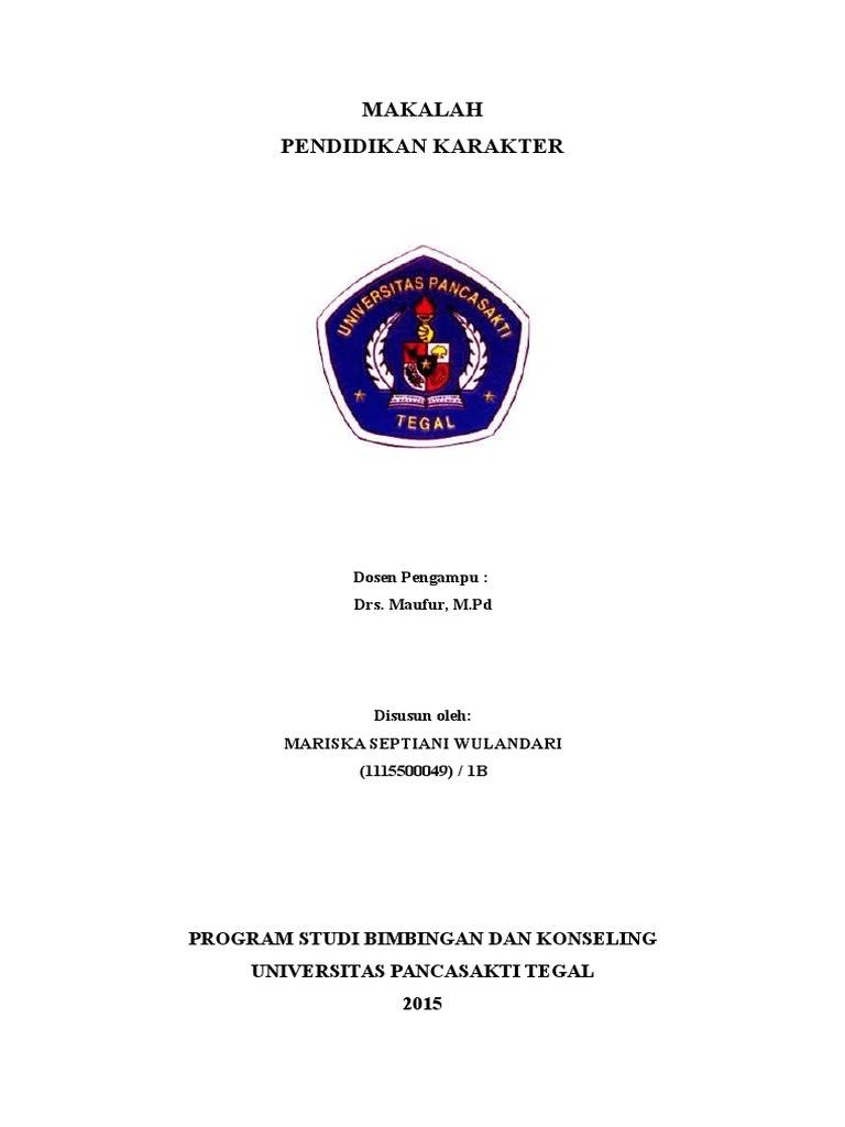 makalah pendidikan karakter