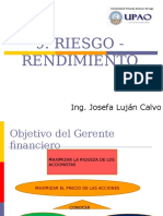 Riesgo - Rendimiento: Ing. Josefa Luján Calvo