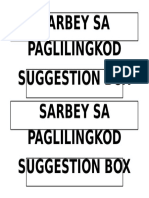 Sarbey Sa Paglilingkod