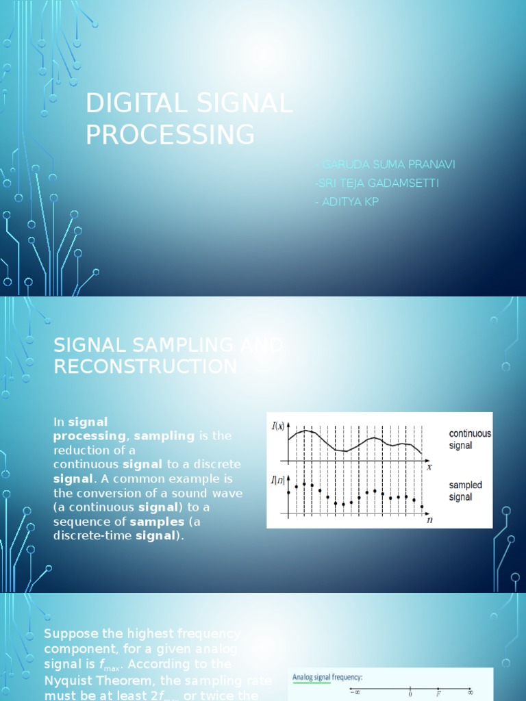 Signal Sampling and Reconstruction Basics | PDF | Sampling (Signal ...