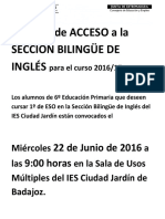 Cartel Prueba Bilingüe