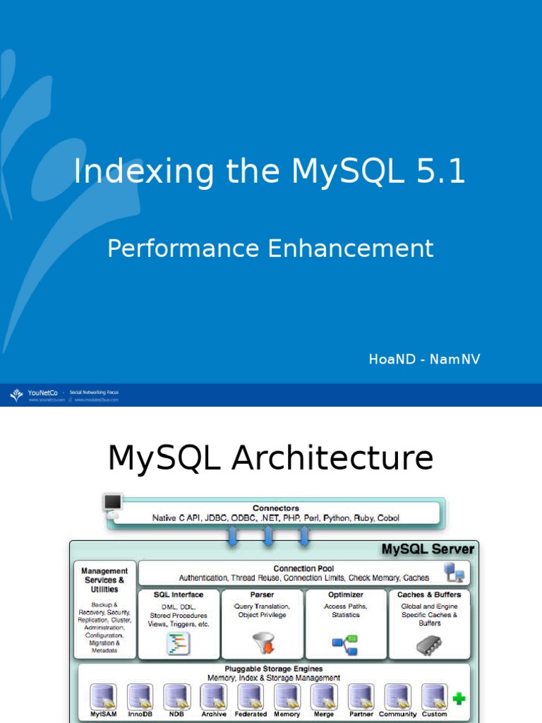 Indexing The Mysql 5.1: Performance Enhancement | PDF | Computers