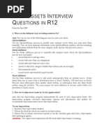 Fixed Assets Interview Questions in R12