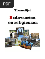 Themalijst bedevaarten en religieuzen