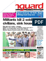 Militants Kill 2 Soldiers, 6 Civilians, Sink Houseboat