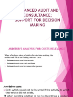 Advanced Audit and Consultance Support For Decision Making