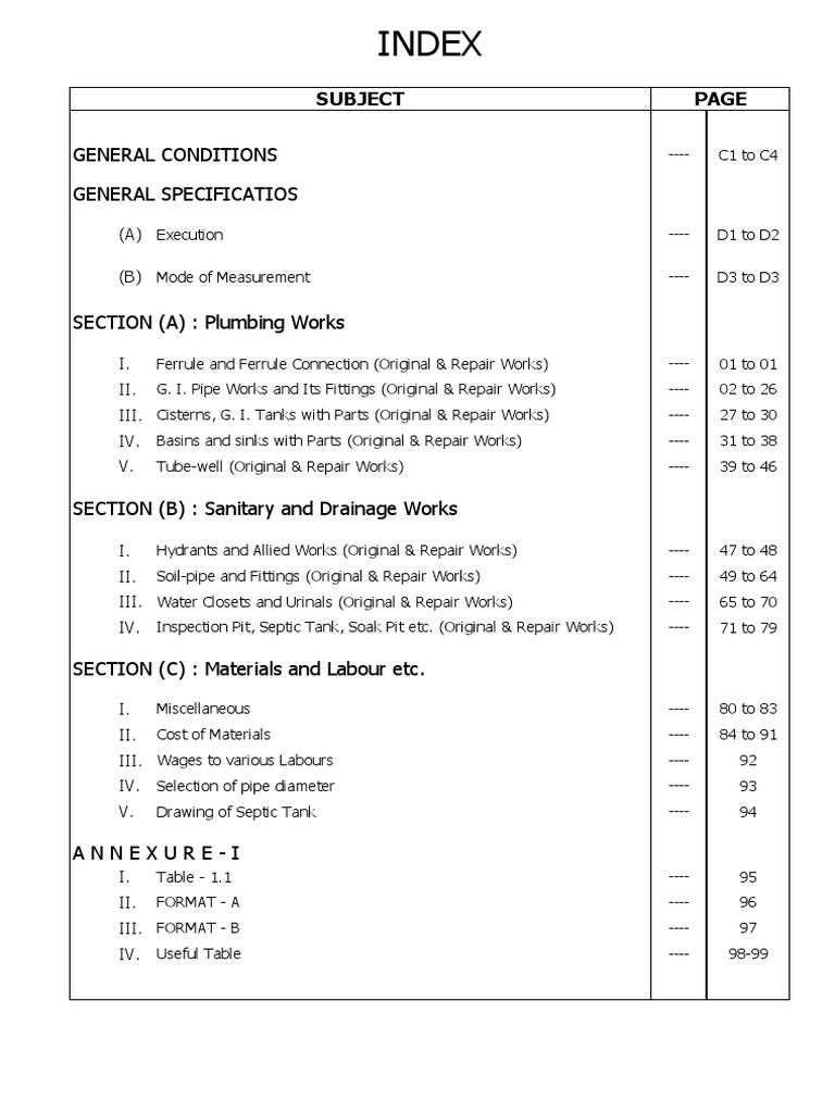 PWD ScheduleSor SPW 2014 Volume II PDF PDF Pipe (Fluid Conveyance) Building Engineering
