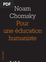"Pour une éducation humaniste", Noam Chomsky