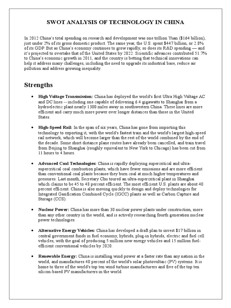 China swot analysis essay example 08 image