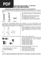 Lista de Exercicios Do 4 Bim Do 2 Ano Do EM Magnetismo