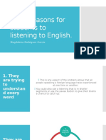 Reason For Students Listening To English