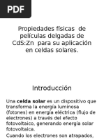 Propiedades Físicas de Películas Delgadas para Celdas Solares