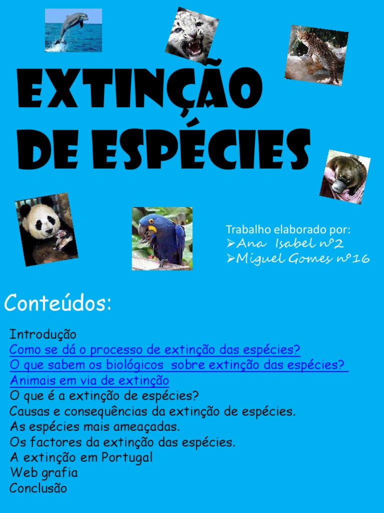 Extinção de Espécies: Causas e Consequências | PDF | Ciências e Matemática
