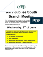RMT Jubilee South Branch Meeting