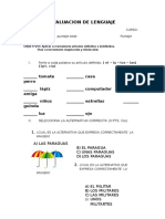 Evaluacion de Lenguaje