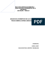 Trabajo de Los Beneficicios de La Actividad Fisica en El Sistrema Cardivascular UNES