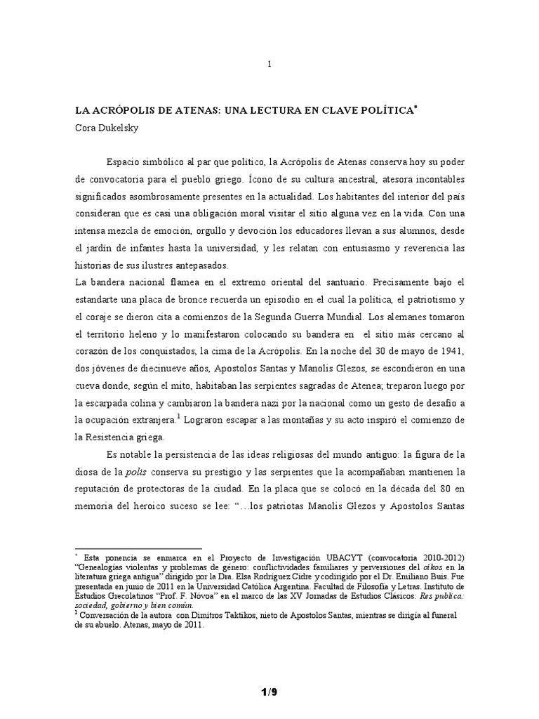 La Acrópolis: Poder y Simbolismo en Atenas | PDF | Atenea | Antigua Grecia
