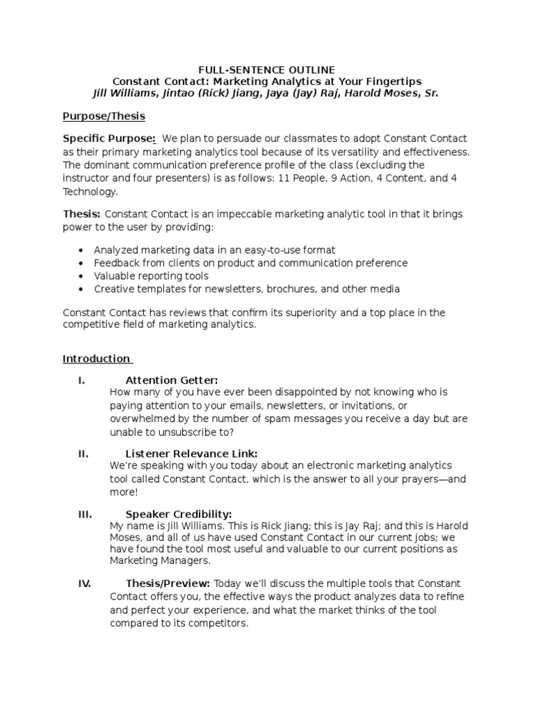 Full sentence outline pdf picture