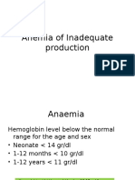 Anemia of Inadequate Production
