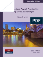 Computerised Payroll Practice Set Using MYOB AccountRight: Australian Edition