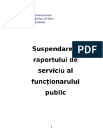 Suspendarea Raportului de Serviciu Al Functionarului Public - Coroliuc (Popescu) Roxana Adriana, Drept, An.1, Gr.1