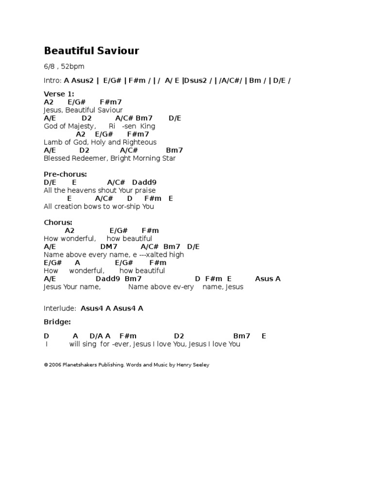 Beautiful Saviour Pdf