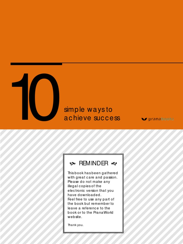 10 Simple Ways To Achieve Success 1 PDF | PDF | Chakra | Law Of ...