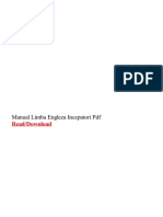 Manual Limba Engleza Incepatori PDF