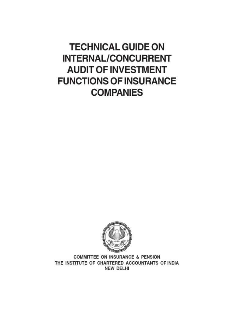 Icai Technical Guide | PDF | Insurance | Audit