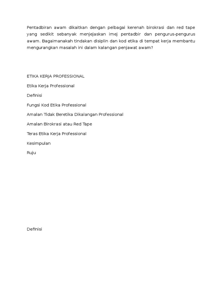 Pentadbiran Awam Dikaitkan Dengan Pelbagai Kerenah Birokrasi Dan Red Tape Yang Sedikit Sebanyak Menjejaskan Imej Pentadbir Dan Pengurus Pdf
