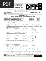 Revision Plan-II (DPP # 1) - Mathematics - English