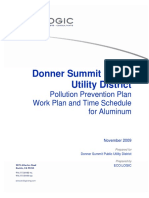 Donner Summit Public Utility District: Pollution Prevention Plan Work Plan and Time Schedule For Aluminum
