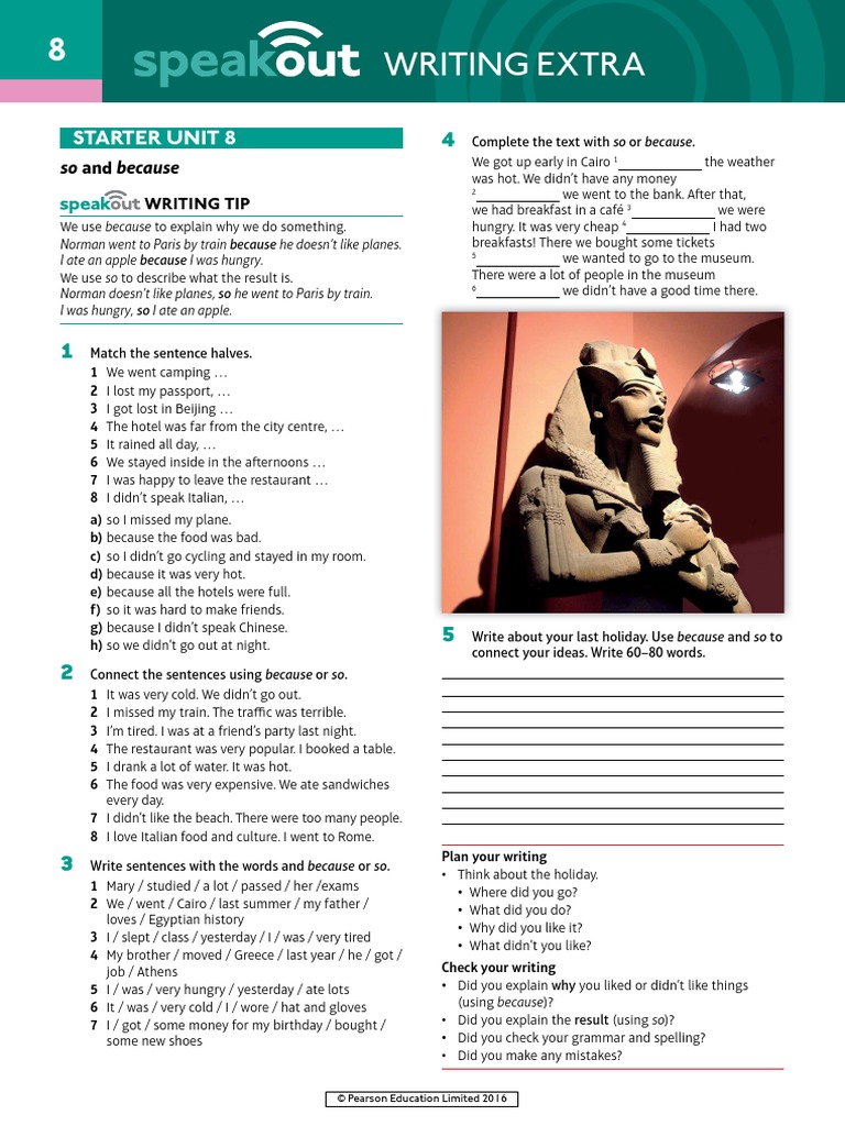 Speakout Writing Extra Starter Unit 08 | PDF