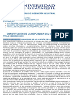 Análisis de 9 Capítulos de La Constitución Del Ecuador 2008