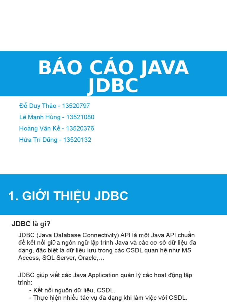 JDBC Slide | PDF