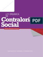 Ley Organica de Contraloria Social