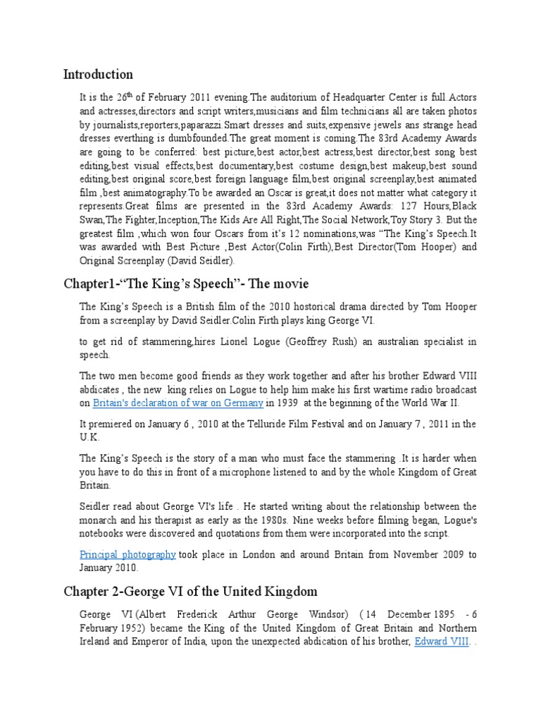 The King S Speech