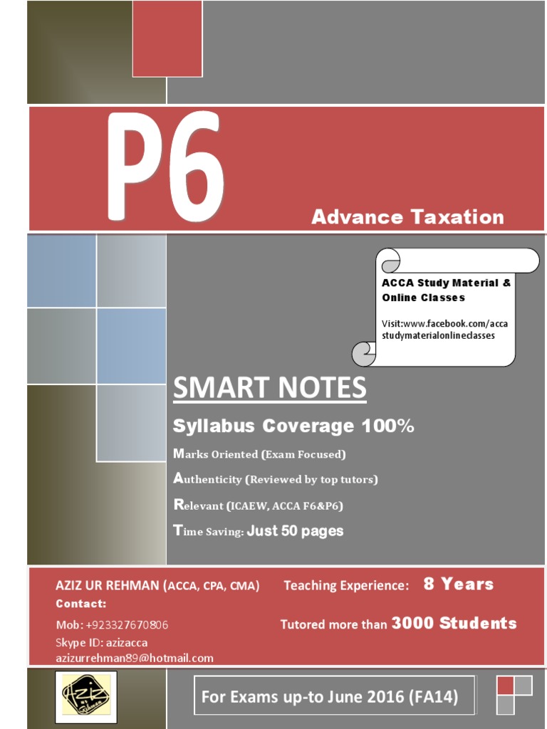 ACCA P6 SMART Compendium Notes (40 Pages) For June 2016 | PDF | Trust ...