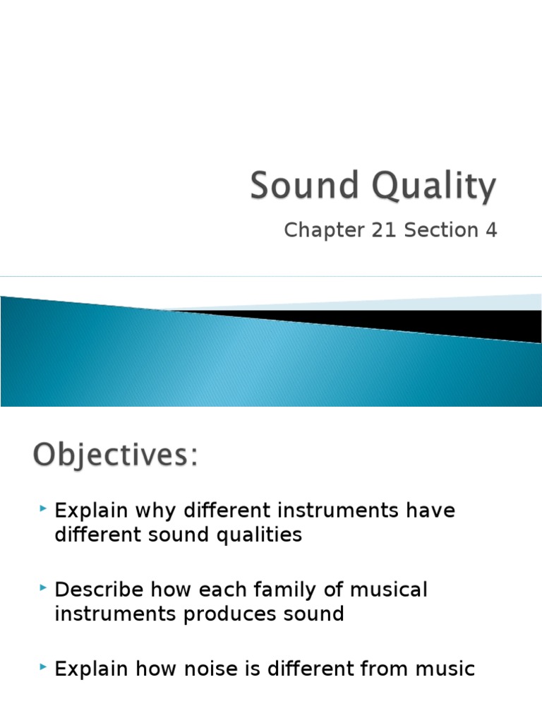 Understanding Instrument Sound Qualities | PDF