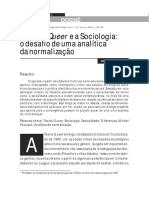 A Teoria Queer e a Sociologia o Desafio de Uma Analistica Da Normatização Miskolci