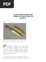 Adaga Encontrada Em Tumba de Faraó Veio Do Espaço - Galileu _ Ciência