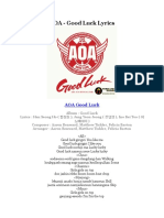 AOA - Good Luck Lyrics