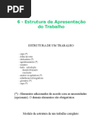 Estrutura de Apresentação Do Trabalho