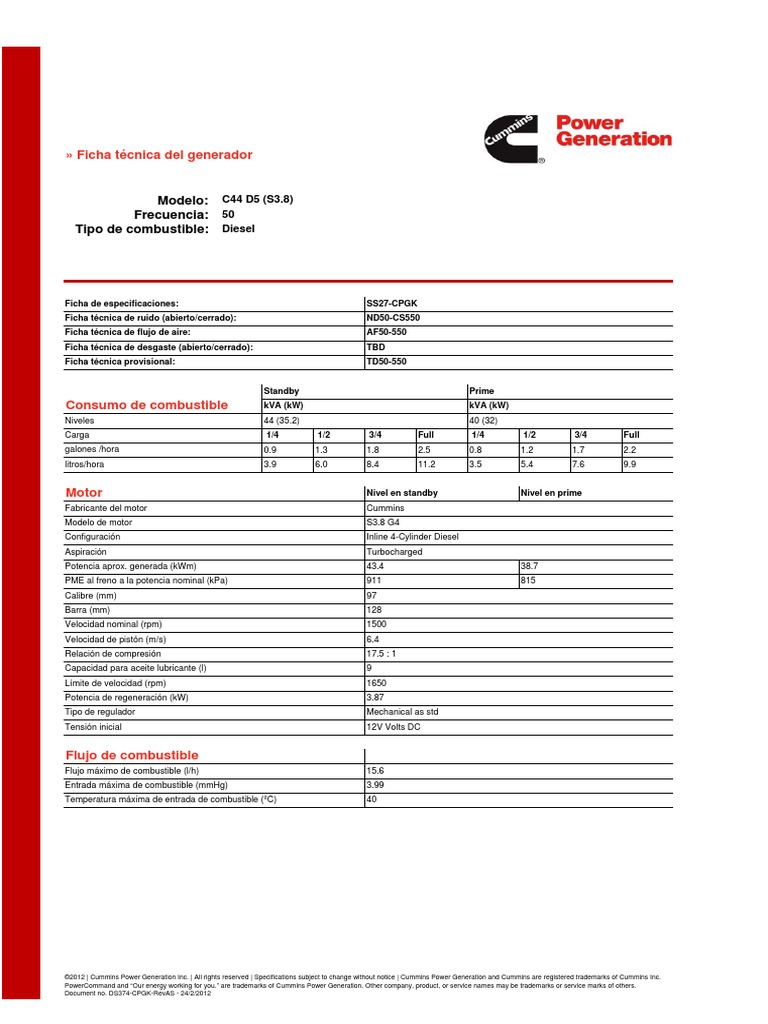 C44 D5 | PDF | Poder (Física) | Ingeniería mecánica